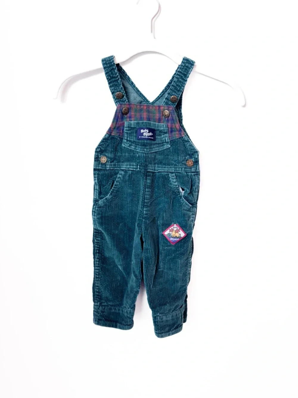 Vintage OshKosh B'gosh emerald green corduroy toddler overalls